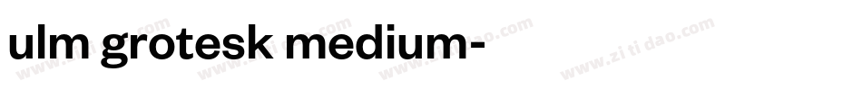 ulm grotesk medium字体转换